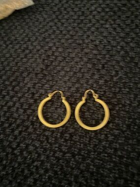 Textured Gold Hoop Earrings for Women